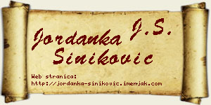 Jordanka Šiniković vizit kartica